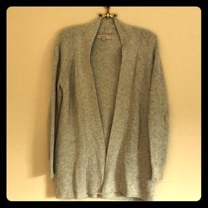 Cozy Grey knit LOFT open cardigan